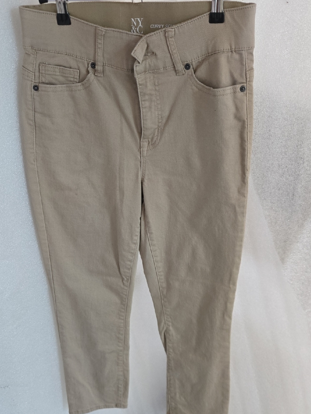 NY & Co Curvy Skinny Stretch Khaki Pants